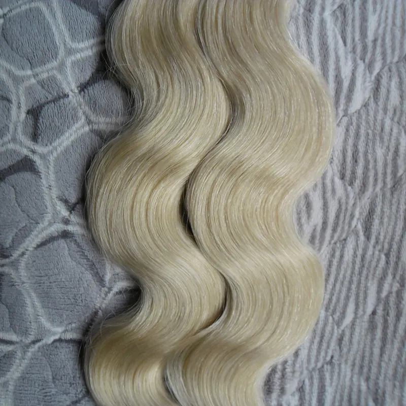 Body Wave Indian Remy Tape in Human Hair ruban dans Remy Hair Extensions Ruban sans couture sur les extensions de cheveux humains 100G2852570