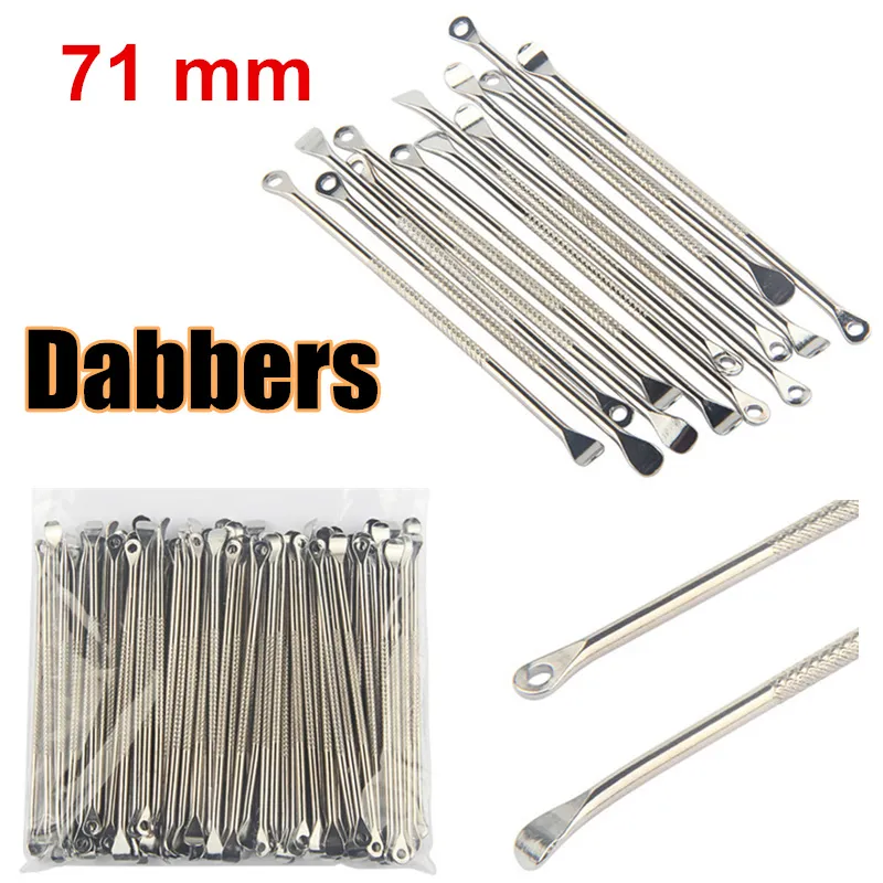 ADEDI 50 adet DABBERS Balmumu Atomizer Kürek Araçları Paslanmaz Çelik Dabber Aracı Kuru Herb Dab