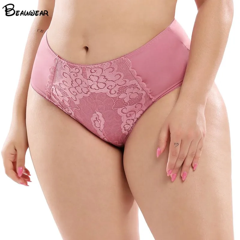 Culotte femme Beauwear Invisible sans couture sous-vêtement bikini dos couverture complète Enterizos Para Mujer taille haute grande taille L-5X2734