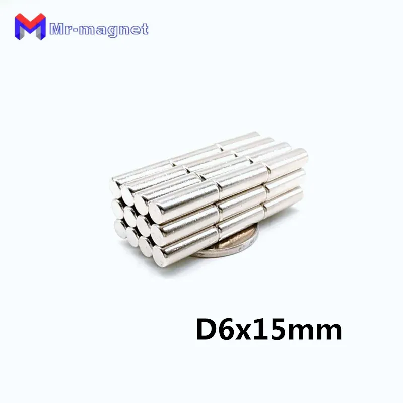 imanes imanes de nevera 50pcs 6x15 mm magnet cylinder ndfeb rare earth d615 super strong permanent stationery box neo magnets d6x15