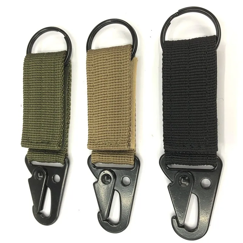 Corda Weave Carabiner Ao Ar Livre Tático Escalada Olecranon Gancho Webbing Saco Pingente Multifuncional Chaveiro Chaveiro Acessórios Acampamento 1 5HJ N1