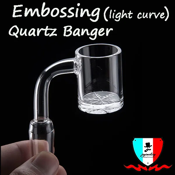 Embossing Quartz Banger Nail Sunken Patroon Accessoires Gepolijst 19mm 14mm 10mm Mannelijke / Vrouwelijke Roken Gezamenlijke Vlakke Kom voor Glass Bong Dab Rigs