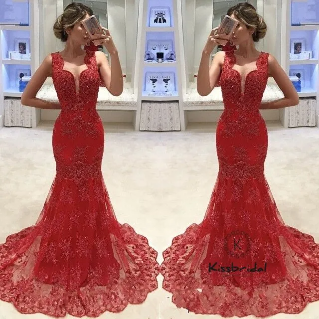Robe cheap sirene rouge