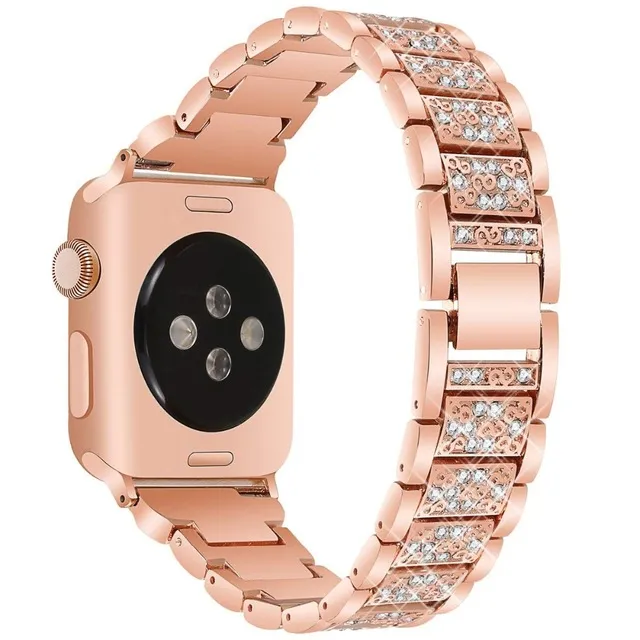 Lyxarmband för Apple Watch Ultra 49mm band 41mm 45mm 44mm 40mm 38mm 42mm dam Diamanter iwatch series 8 7 6 SE 5 4 3 2 1 handledsarmband rostfritt stål