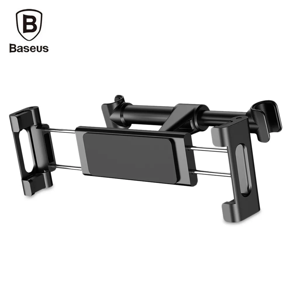 Baseus Universal Car Mount Holder Adjustable Stretchable Back Seat Headrest Bracket for Cellphone / Tablet