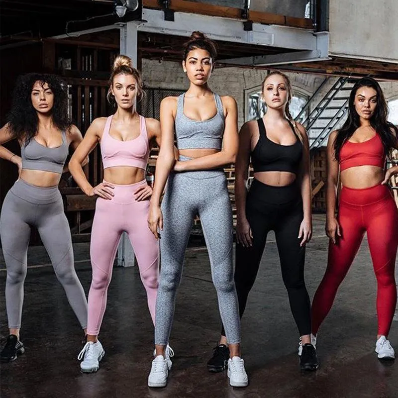 Catchsuits Casaco De Moda Fashion GymShark Algodão Yoga Terno Fêmeas Dois  Fitness Sports Sportwear Leggings Conjunto PCS Yogaworld Shirts Designer