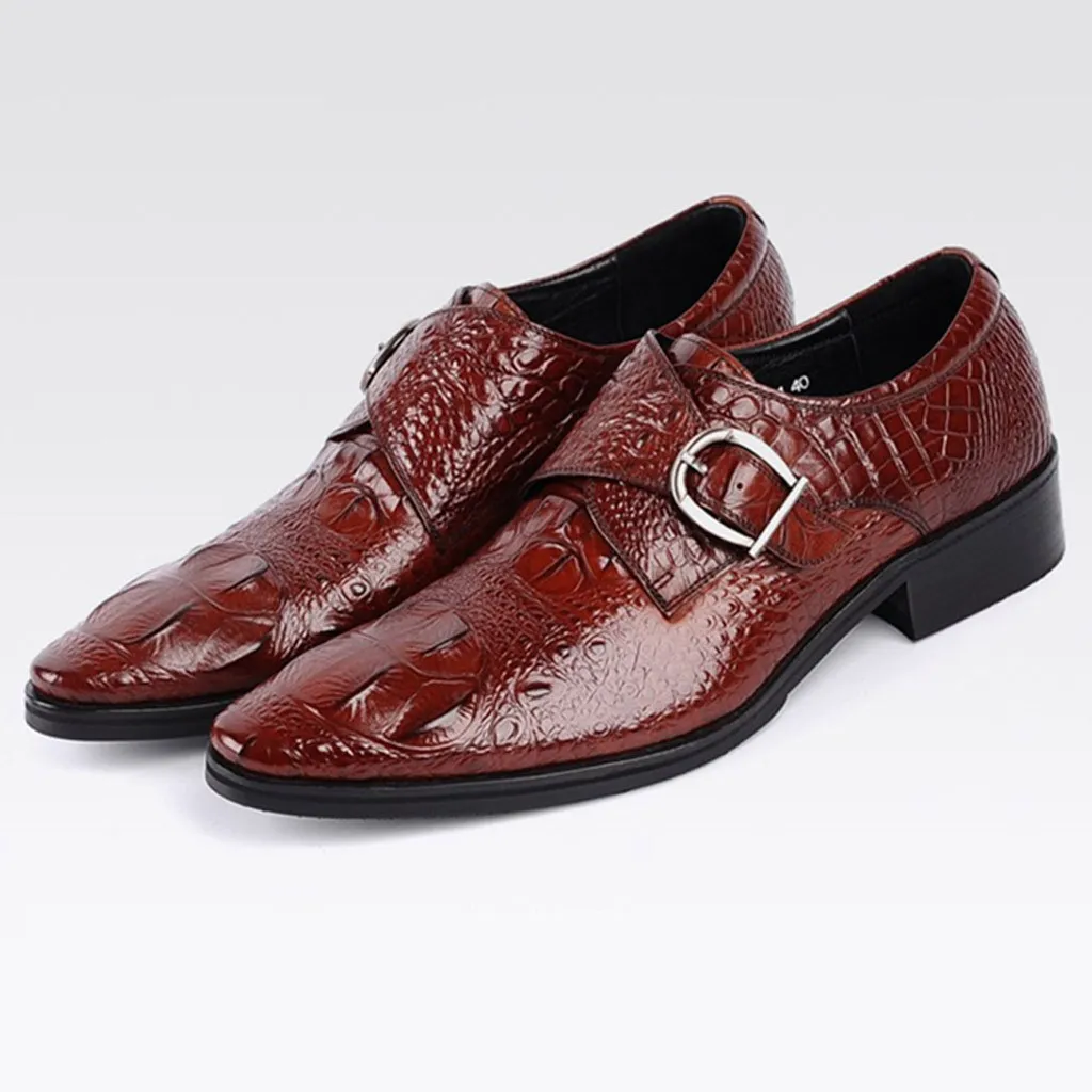 2019 Scarpe vestito da modo Uomo convenzionale Flats uomini di nozze vestire Scarpe Uomo Pelle appartamenti Ufficio Bussiness