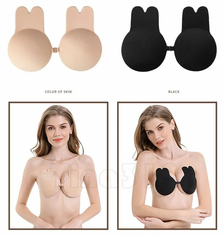 Womens Sexy Strapless Invisible Bra Silicone Gel Backless Self