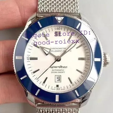 Topp klockor mens automatiska miyota cal.9015 titta män blå keramisk bezel datum äventyr upptäckt stål sport 60 år eta 1884 armbandsur