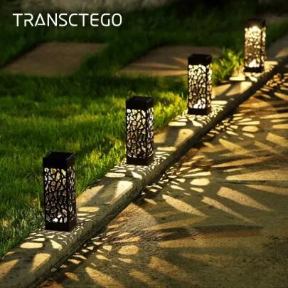 Luce solare a led per la decorazione del giardino Lampada da prato Sensore di luce per esterni Percorso domestico Lampadina Lampione solare impermeabile Luci solari