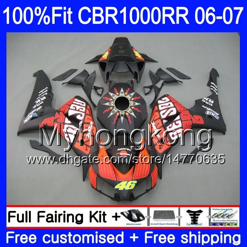 HONDA 용 CBR1000 RR CBR 1000 RR 2006 2007 276HM.35 CBR 1000RR 06-07 CBR1000RR 06 07 OEM Fairings 매트 렙솔 핫 키트