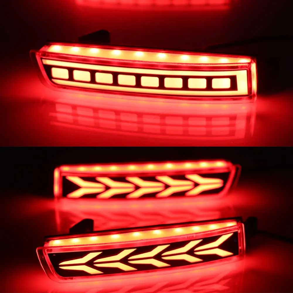 2PCS LED Reflector Car Tail Light Rear Fog Lamp Bumper Light Auto Bulb Brake Light For Nissan Terra 2018 2019