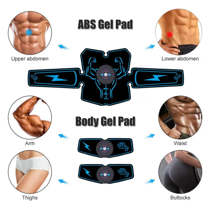 Ceinture Abdominale EMS FURREN - Appareil Musculation Electrique - USB - Fitness Maison Homme Femme