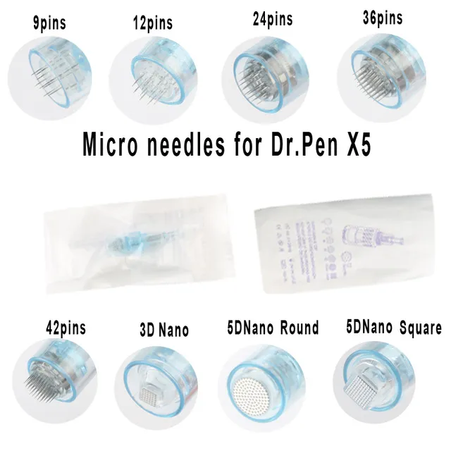 9/12/24/36/42 Pin Nano Tattoo Needles för Dr.Pen X5 Electric Derma Stämpel Auto Micro Needle Anti-Aging