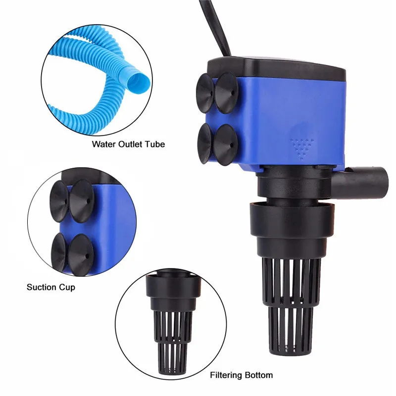 3 In 1 Aquarium Filter Air Pump Water Circulating Water Spray Flow Fish