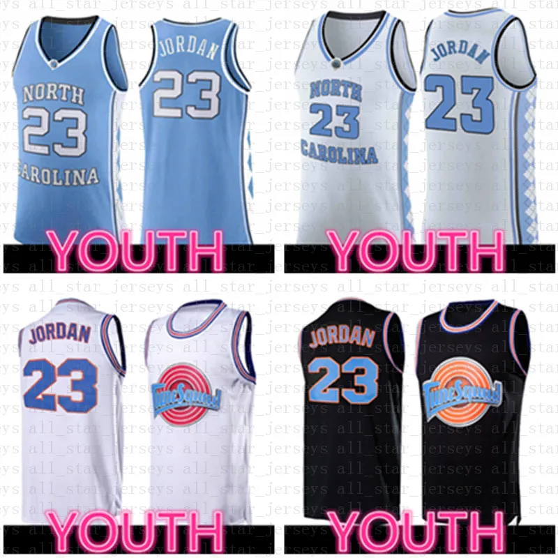 Университета штата Северная Каролина 23 Michael JD Youth Kids Mens Basketball Джерси NCAA Tune Состав Space 23 трикотажных изделий