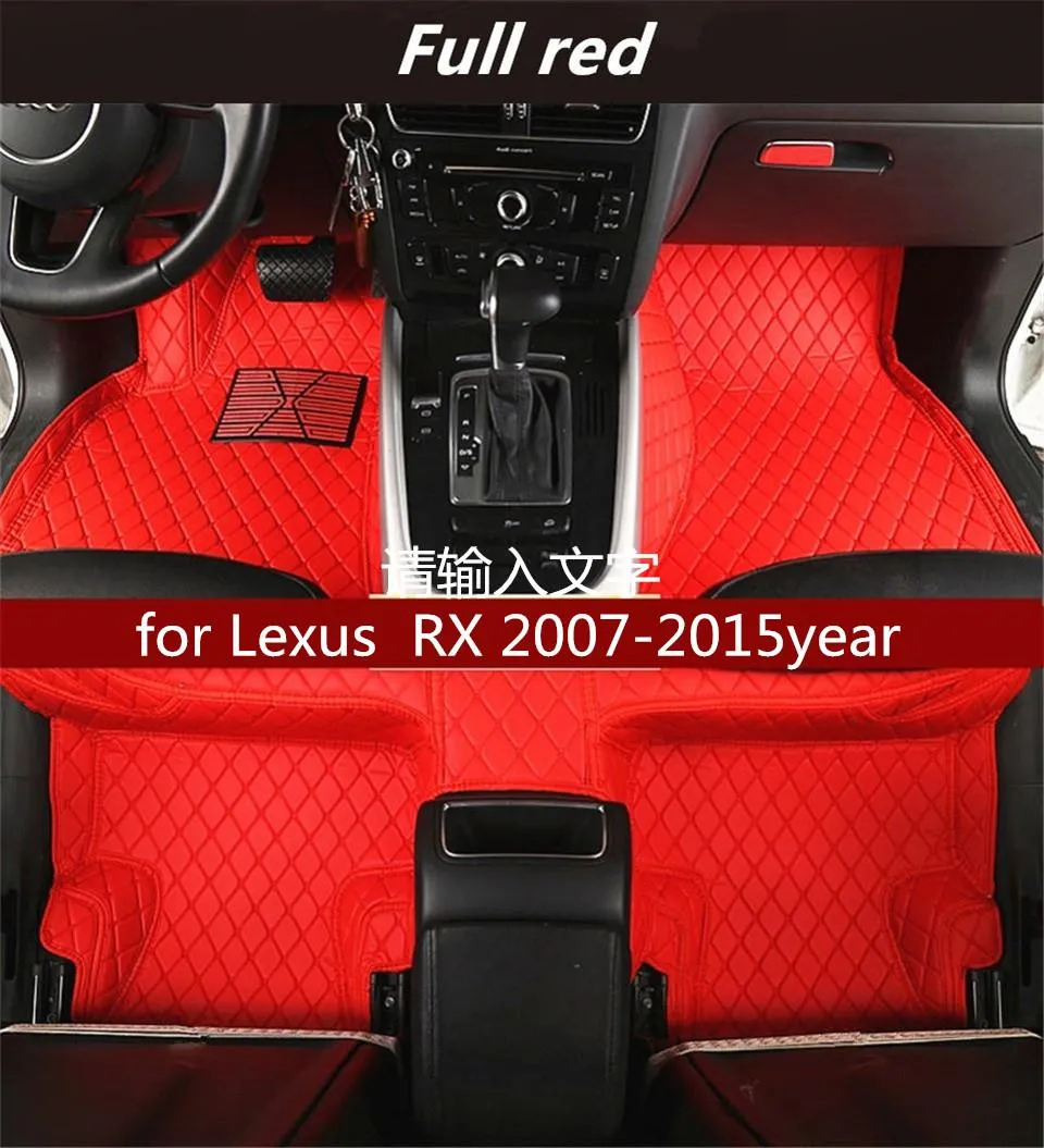 Adequado para Lexus RX 2007-2015year Non-slip non-toxic Foot Pad Car Pad