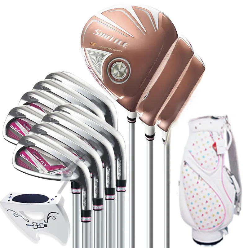 Damen-Golfschläger Maruman SHUTTLE Driver+Fairwayholz+Hybrid+Eisen+Putter+Tasche Golf kompletter Schlägersatz Graphitschaft und Abdeckung