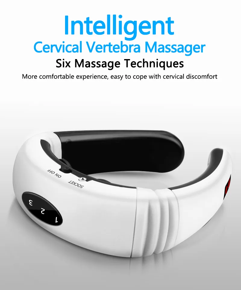 Elektrische Puls Back and Neck Massager ver Infrarood Verwarming Tool Gezondheidszorg Ontspanning Intelligente Cervical Massage