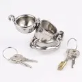 Male Device Stainless Steel Super Small Size Chastity Cage Virginity Lock Adult Game Sex Toys Y19070602_voghion.com