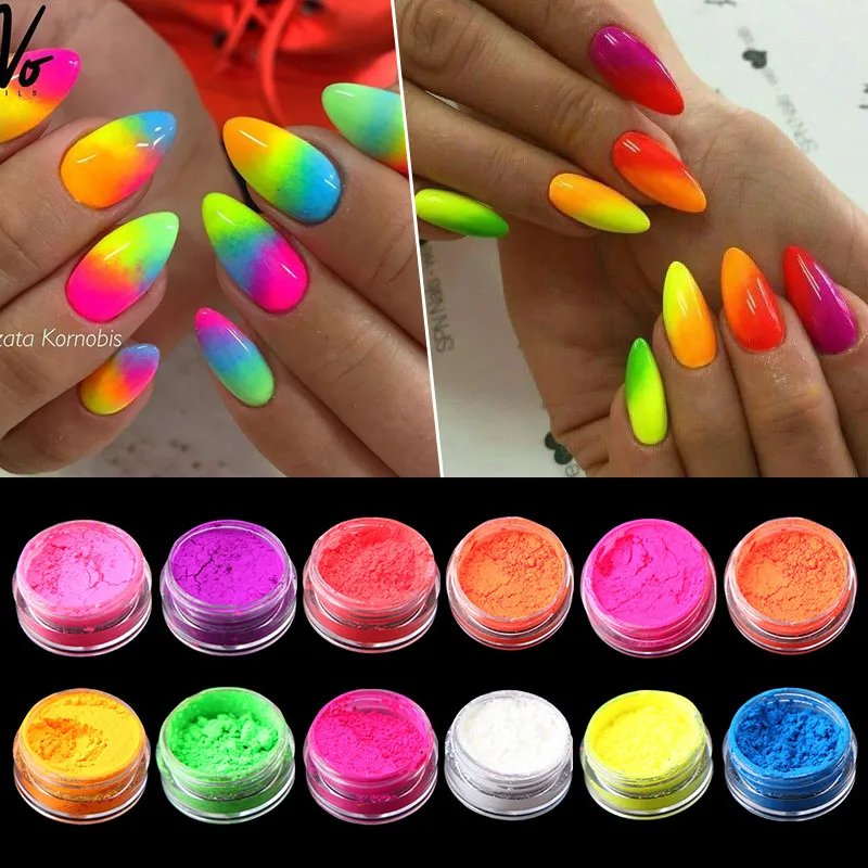 Pigment Nail Powder Colorful Dust