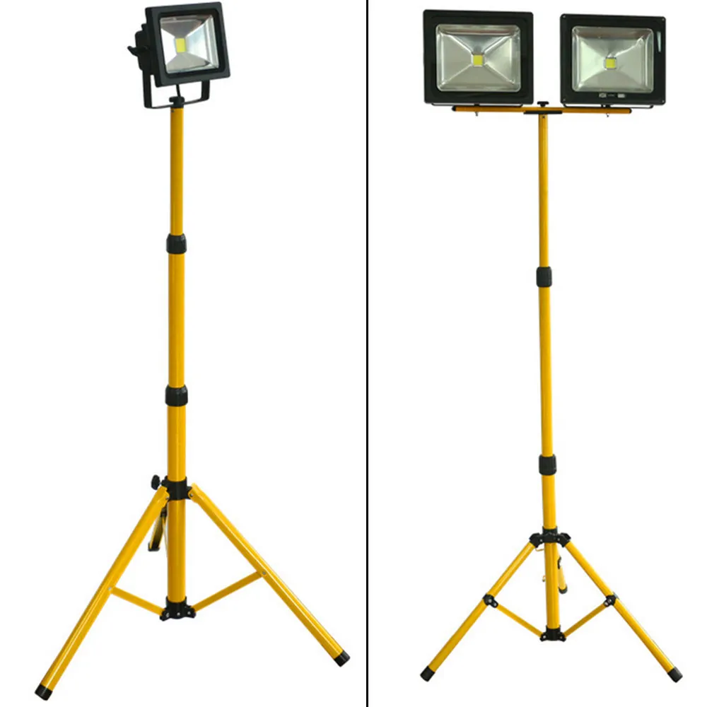 Freeshipping Adjustable Floodlight Tripod LED Lighting Stand for LED Floodlight Camp Work Emergency Lamp Working Light Tripod Yellow