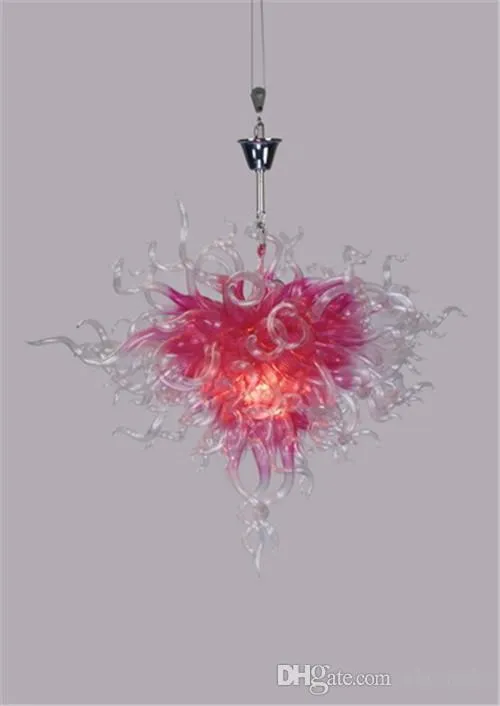 Стиль Тиффани розовый люстры из муранского стекла украшения дома Современные хрустальные люстры LED Samll на продажу