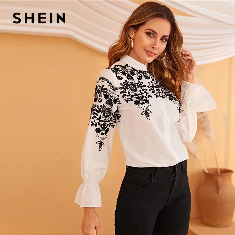 Shein camicie on sale manica lunga