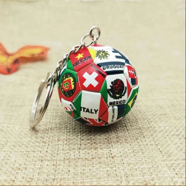 New World Flag Football Keychain Country Soccer Fans Portachiavi Portachiavi Souvenir Borsa Ciondolo Accessori Regali