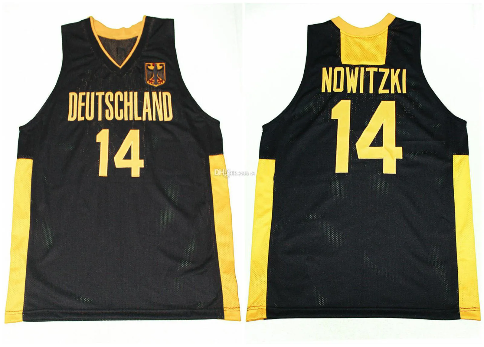 Dirk Nowitzki #14 Team Deutschland Tyskland Retro Basketball Jersey Mens ed Custom Any Number Name Jerseys