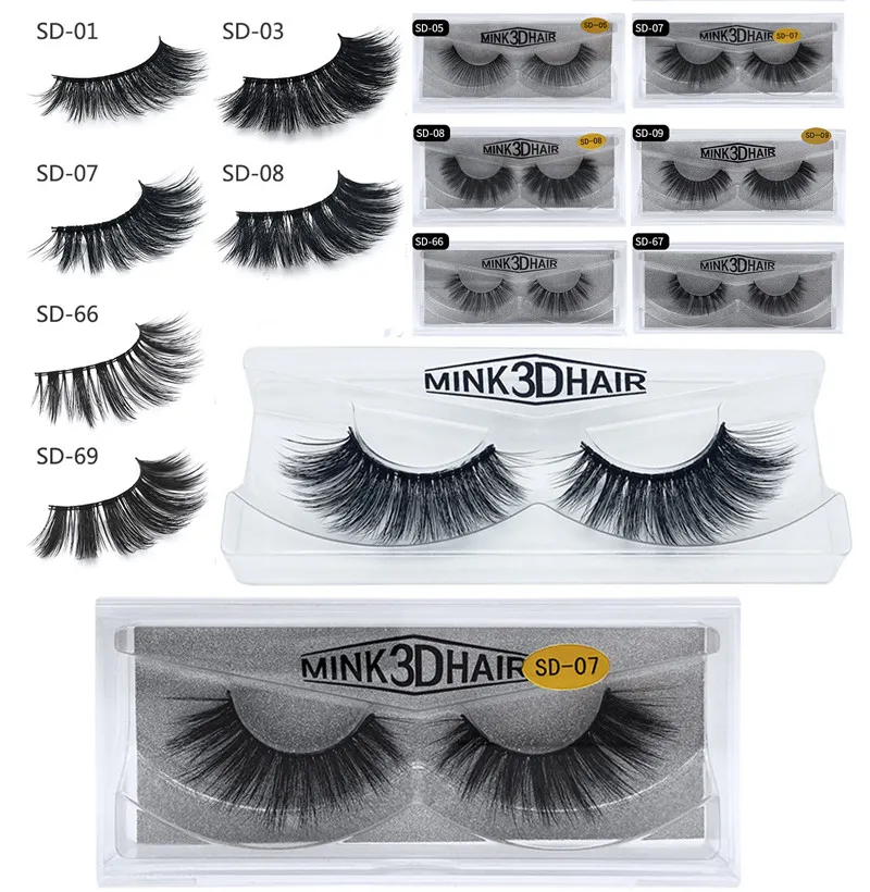 3D vison faux cils yeux maquillage doux épais naturel longs faux cils cils Extensions outils