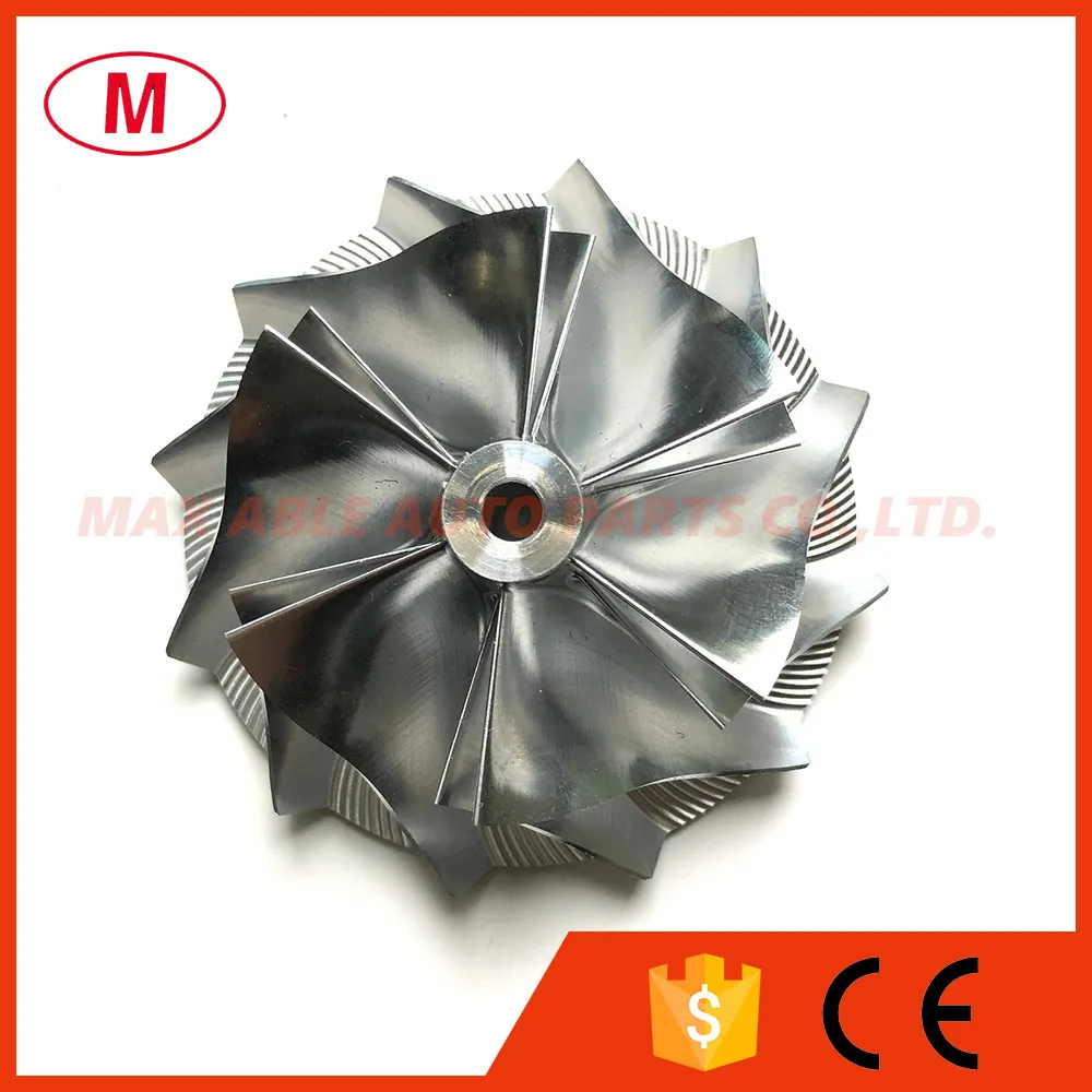 TD04HL 49189-x 20G 52.56/68.00mm 6+6 blades Performance Turbo Billet compressor wheel/Aluminum 2618/Milling wheel for VolVo turbocharger