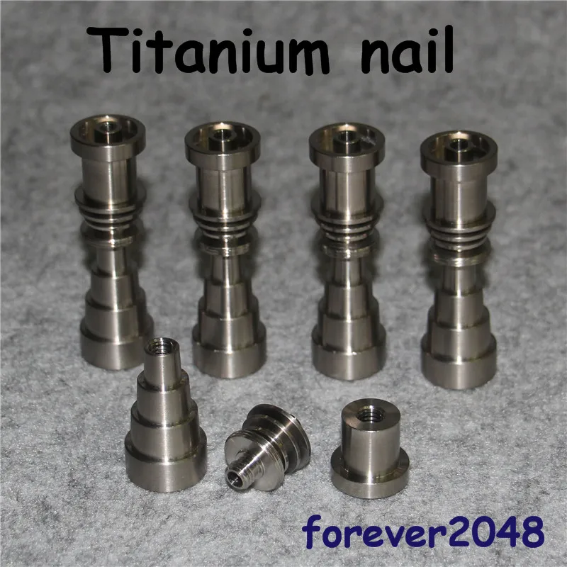New product Hand tools Domeless GR2 Titanium Nail 6 in 1 Ti dab nails joint 18mm 14mm 10mm for glass bongs water pipes smoking pipe free