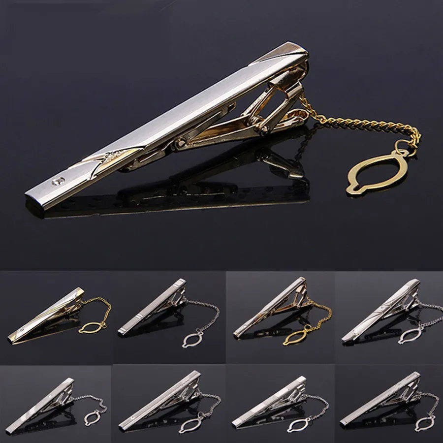 1 Pc Nuovo Arrivo In Lega di Metallo Argento Cravatta Fermacravatta Bar Chiusura Clip Morsetto Accessori All'ingrosso