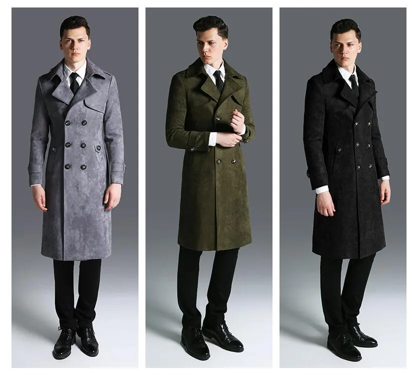 Long suede on sale coat mens