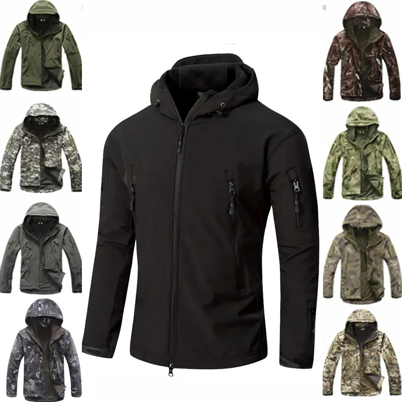 Jacket tático Softshell impermeáveis ​​à prova de vento jaquetas militares camuflagem exterior Desporto Caminhadas Casacos Jaquetas Exército