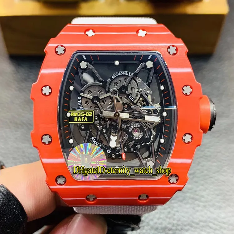 Limit Red Version RM 35 02 RAFAEL NADAL NTPT All Carbon Fiber Case Japan NH Automatic RM35 02 Mens Watch Nylon Sport Luxury Watches From Eternity_watch_shop, $41.46 | DHgate.Com