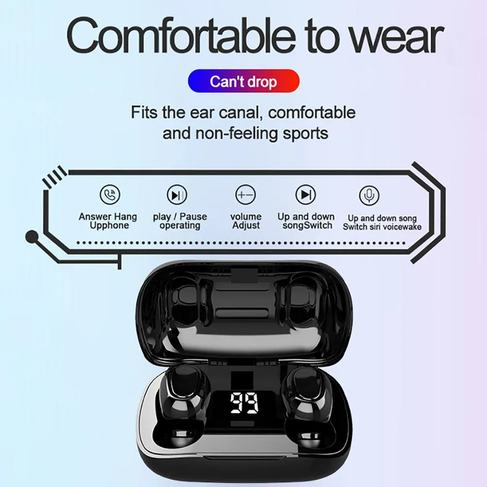 L21 Pro Bluetooth Earphones For IPhone HiFi Stereo Wireless