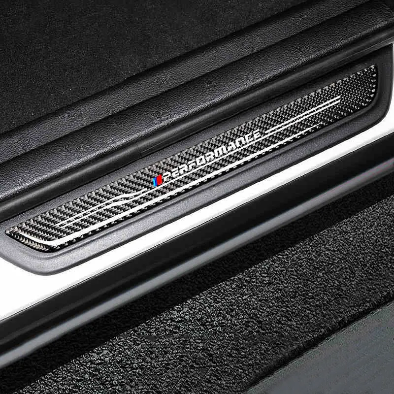 Аксессуары накладки на пороги, защитные накладки на пороги из углеродного волокна, защитные наклейки для BMW F10 F30 F34 E70 X1 X5 X6, стайлинг автомобиля343b