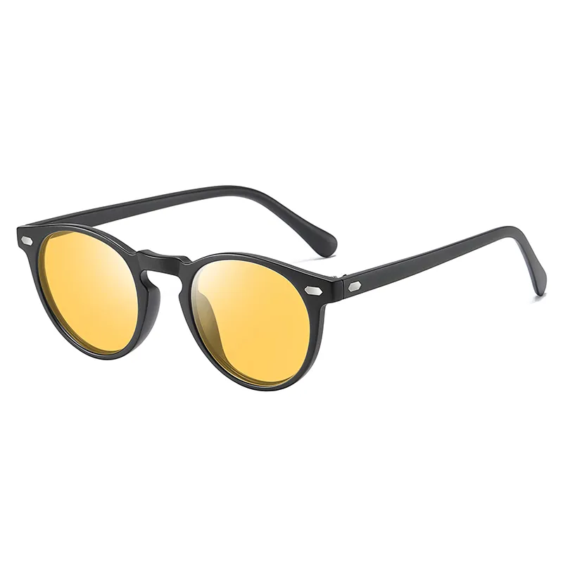 TR90 Brand Round Polarized Non Polarized Sunglasses For Men And