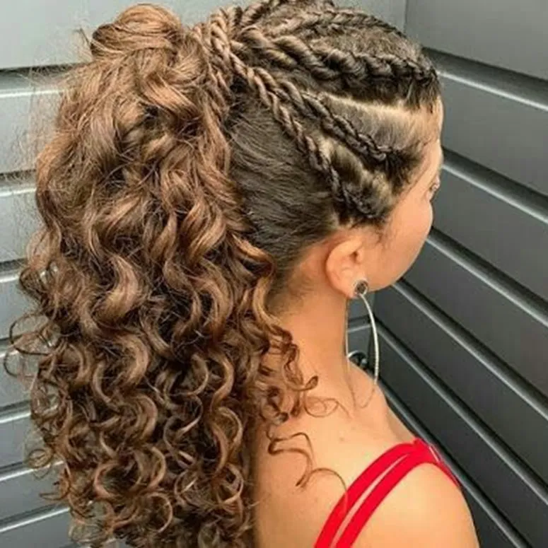 100 человеческих волос хвостик темно-коричневый Updo Curlyhairstyle для черных женщин естественно вьющиеся волосы шнурком хвостик выдвижение человеческих волос Ponytail