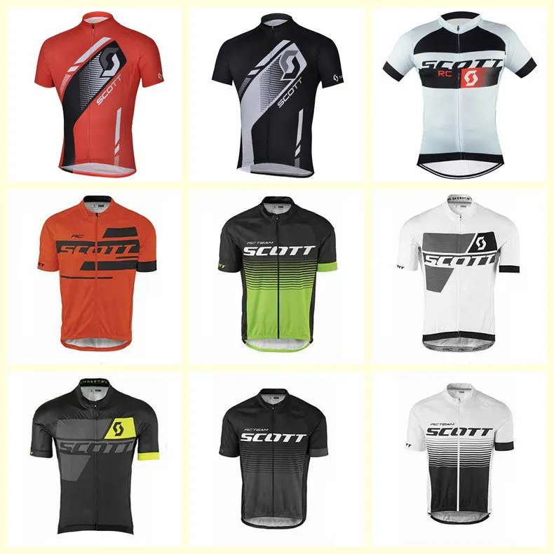 Scott Equipe Ciclismo Mangas Curtas Jersey Roupas Bicicletas de Secagem Roupa Masculina Respirável Esportes Ao Ar Livre Entrega Gratuita U52903