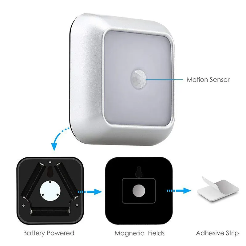 Wireless Under Cabinet Lighting 6 Pack USB-C Rechargeable Motion Sensor ...