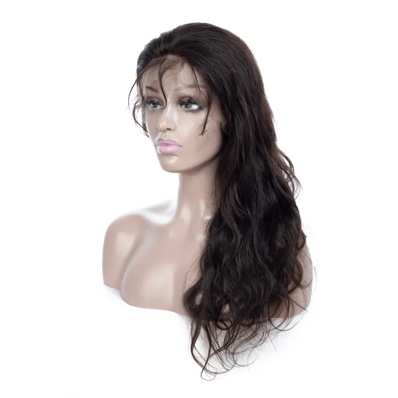 Brazilian Virgin Hair Unprocessed Human Hair Free Part Lace Front Wig Body Wave 10-32inch Wigs Natural Color