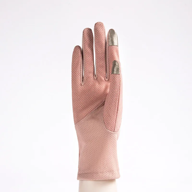 Fashion-Designer Lace Sunscreen Gloves Kvinnor Retro Elastisk Sommarutflykt UV Driving Gorgeous Multi-Color Finger Handskar Sexiga Tillbehör