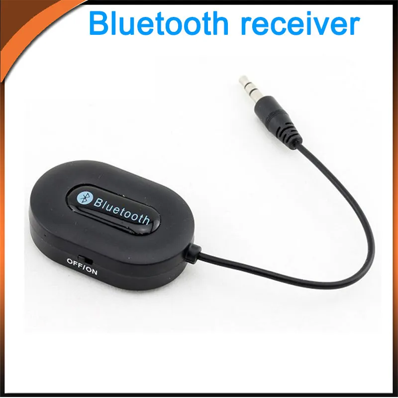 Receptor de áudio Bluetooth adaptador de receptor de música com jack de 3,5 mm preto cor branca