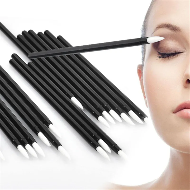 MP011 100 Pçs / saco Descartável Eye Makeup Eyeliner Brushes Eye Liner Liquid Wand Aplicador Cosméticos Pincéis de Maquiagem Dos Olhos Ferramentas