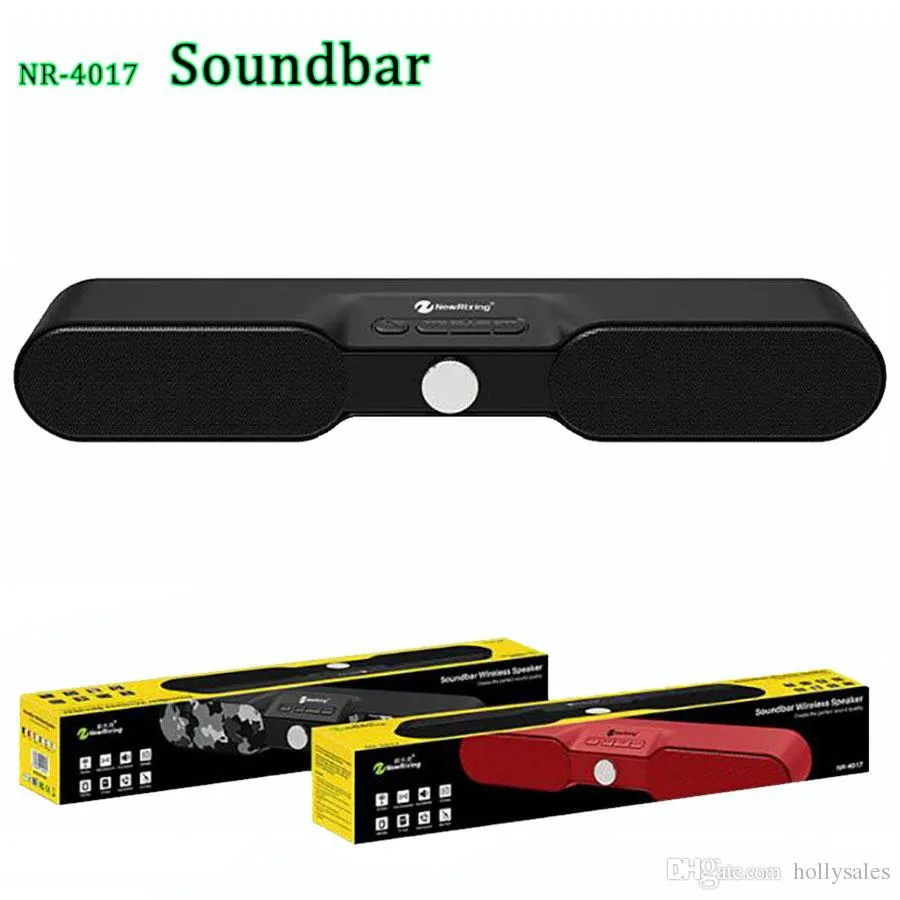 Portable Speaker Bluetooth 5.0 Kraftfull 2 ​​* 5W Wireless SoundBar High Definition Stereo FM högtalare MP3 TF-kortspelare med retailpaket