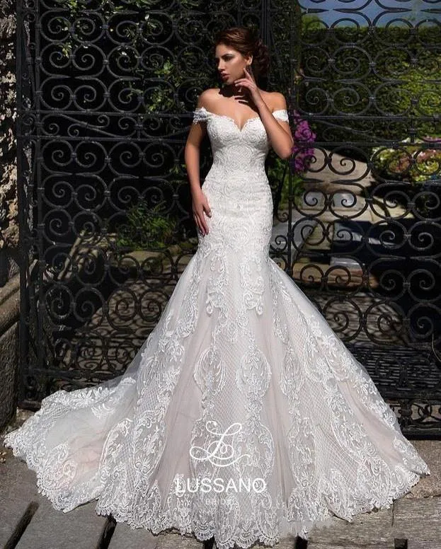 Off Shoulder Lace Applique Mermaid Wedding Dress with Lace-Up Back and Sweep Train for Chapel from Dhgate Mermaid Wedding Dresses - price 318.04 Off Shoulder Lace Applique Mermaid Wedding Dress with Lace-Up Back and Sweep Train for Chapel from Dhgate Mermaid Wedding Dresses - price 318.04