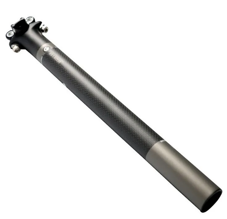 Tige De Selle Carbone TOSEEK 3K Pour Vélo Route/VTT - Diamètres 27.2/30.8/31.6mm - NEUF